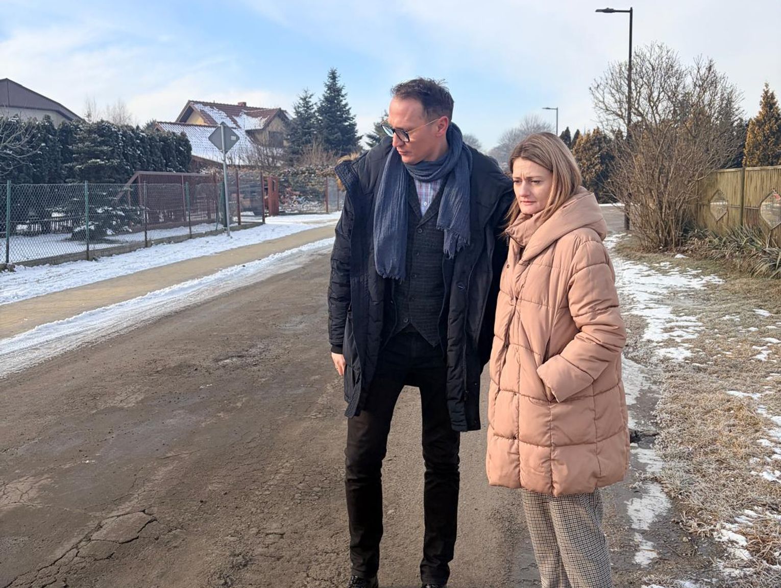 Ulica Graniczna. Zima blokuje remont drogi powiatowej - Zdjęcie artykułu